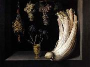 Felipe Ramirez Still Life with Cardoon, Francolin, Grapes and Irises oil painting picture wholesale